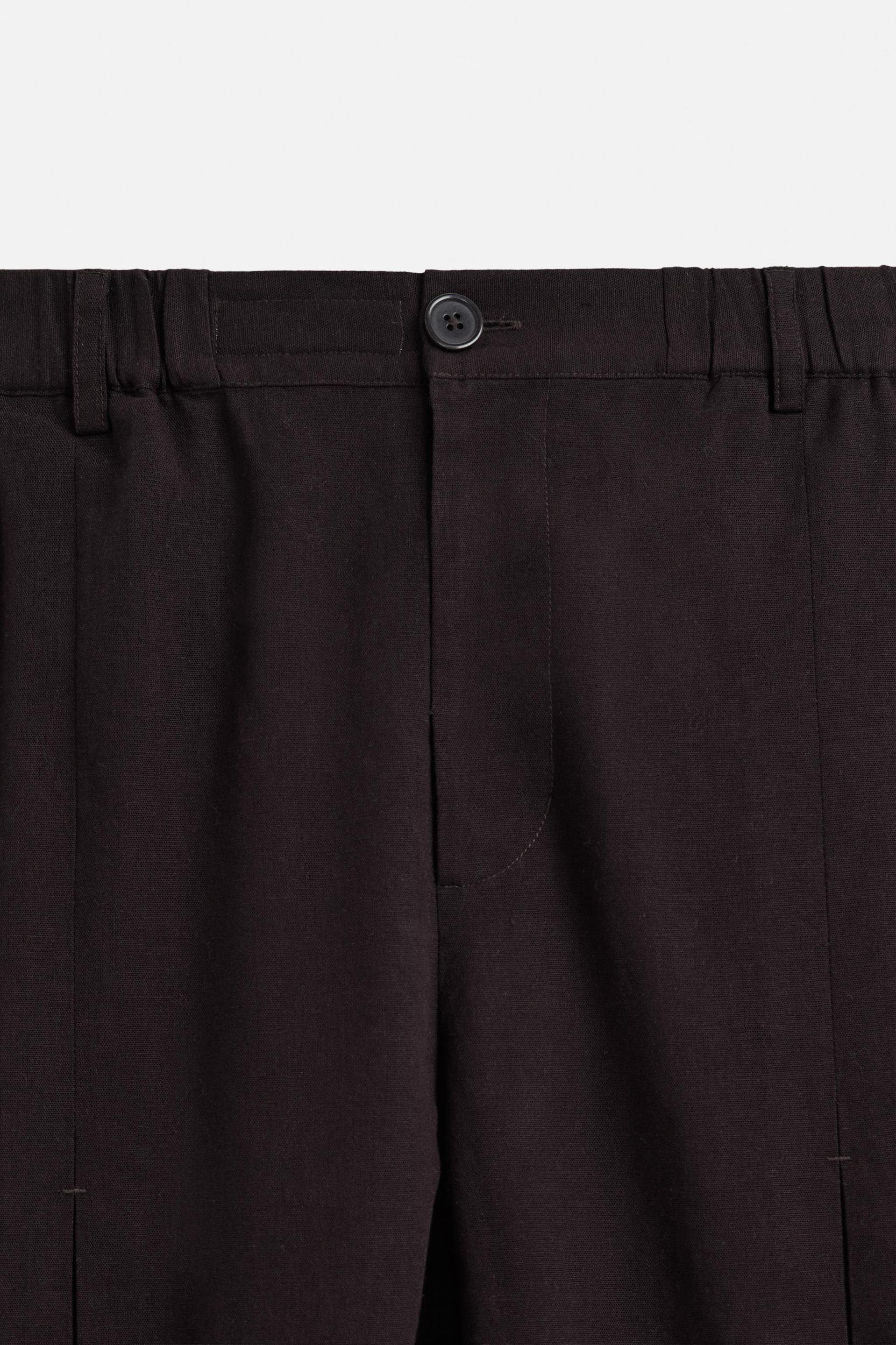 PLEATED COTTON - LINEN PANTS Product Image