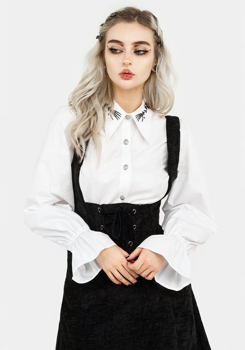 Valar Lace Up Midi Pinafore Dress Product Image