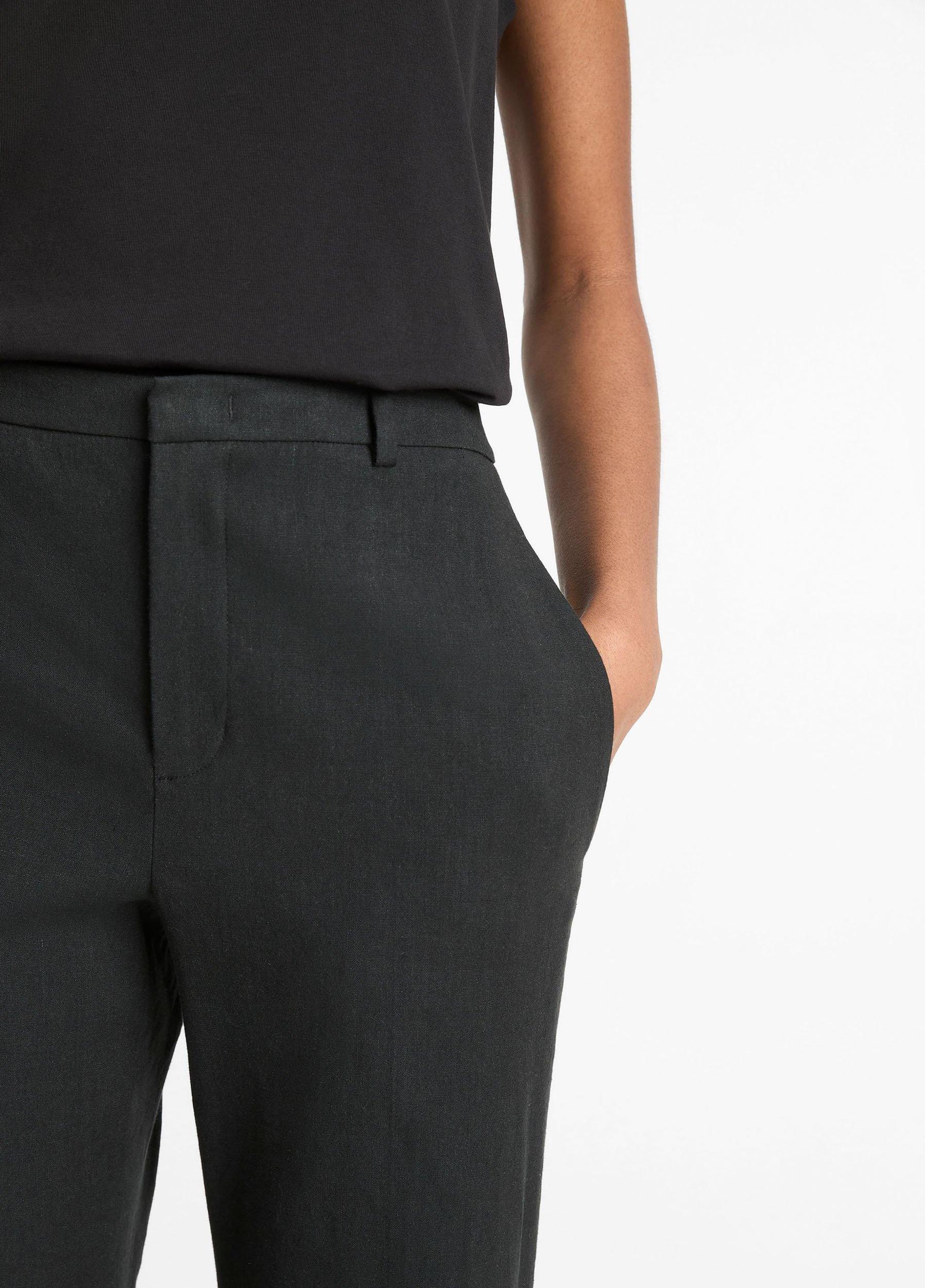 Womens Linen-Blend Crop Flare Trouser Vince Product Image