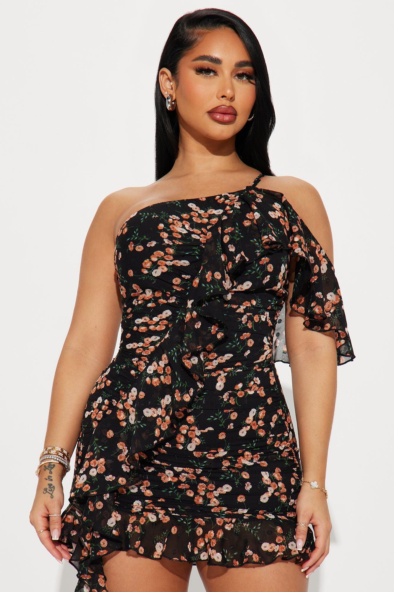 Chantelle Floral Mini Dress - Black/combo Product Image