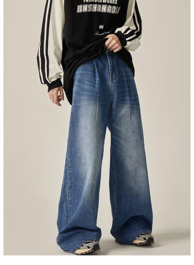 RT No. 11170 BAGGY WIDE STRAIGHT DENIM JEANS Product Image