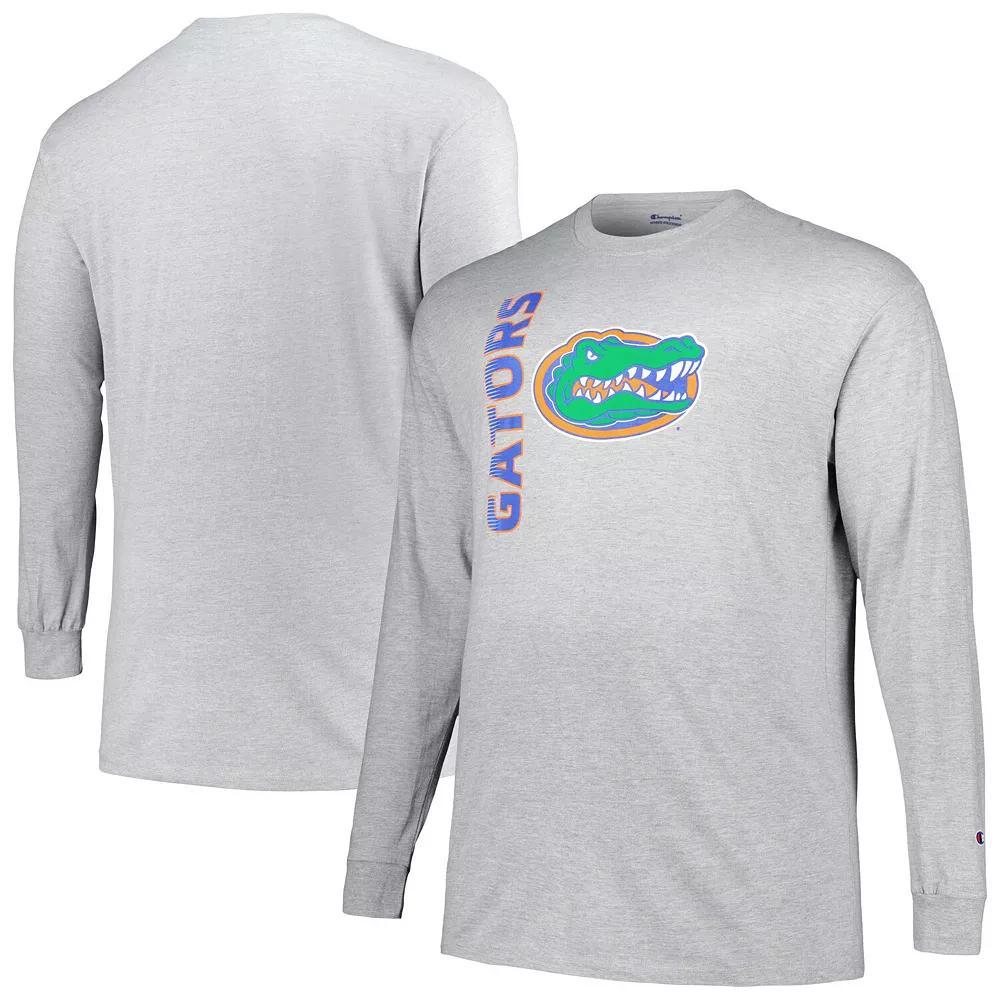 Men's Champion Heather Gray Florida Gators Big & Tall Mascot Long Sleeve T-Shirt, Size: 5XB, Grey Product Image