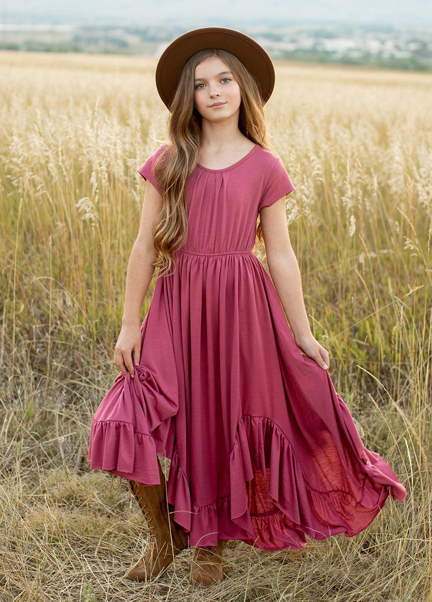 Braelyn Dress in Mesa Rose Girls Product Image