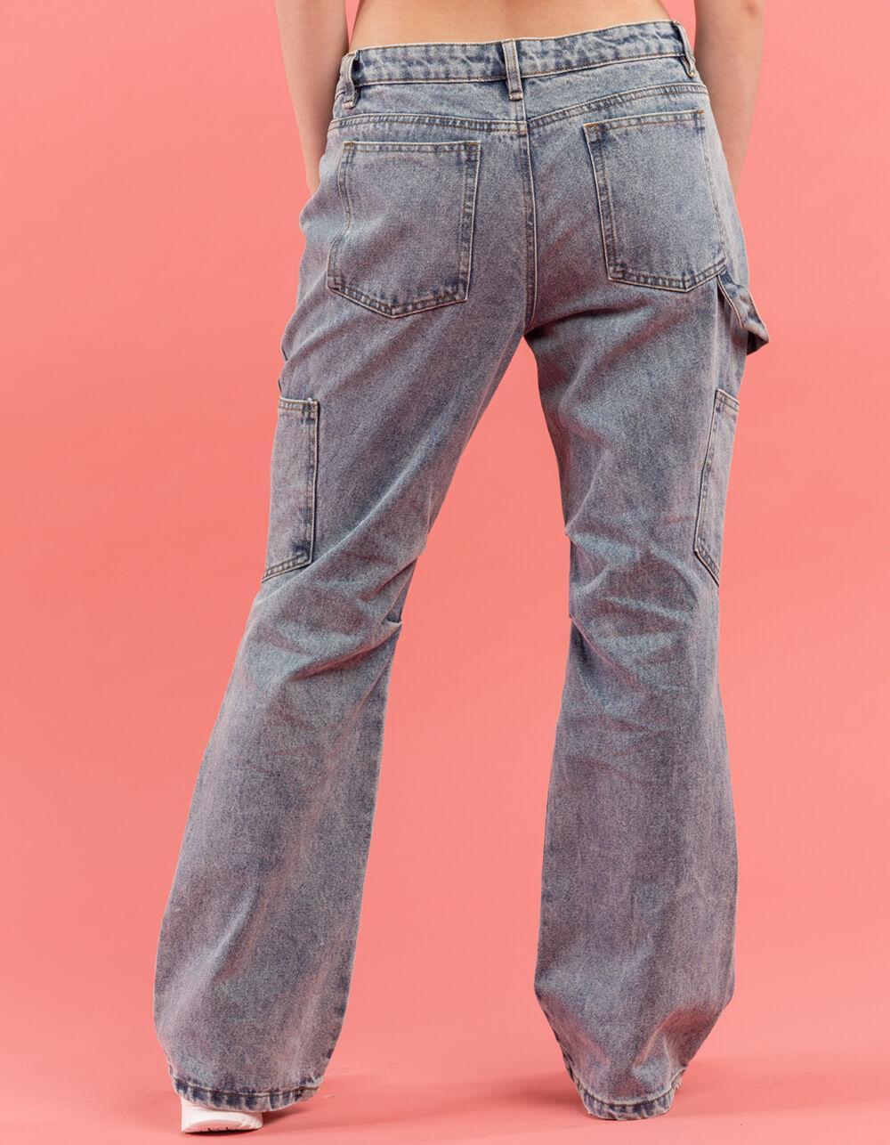 TRUEWRLD Straight Leg Womens Low Rise Jeans - LIGHT WASH Product Image