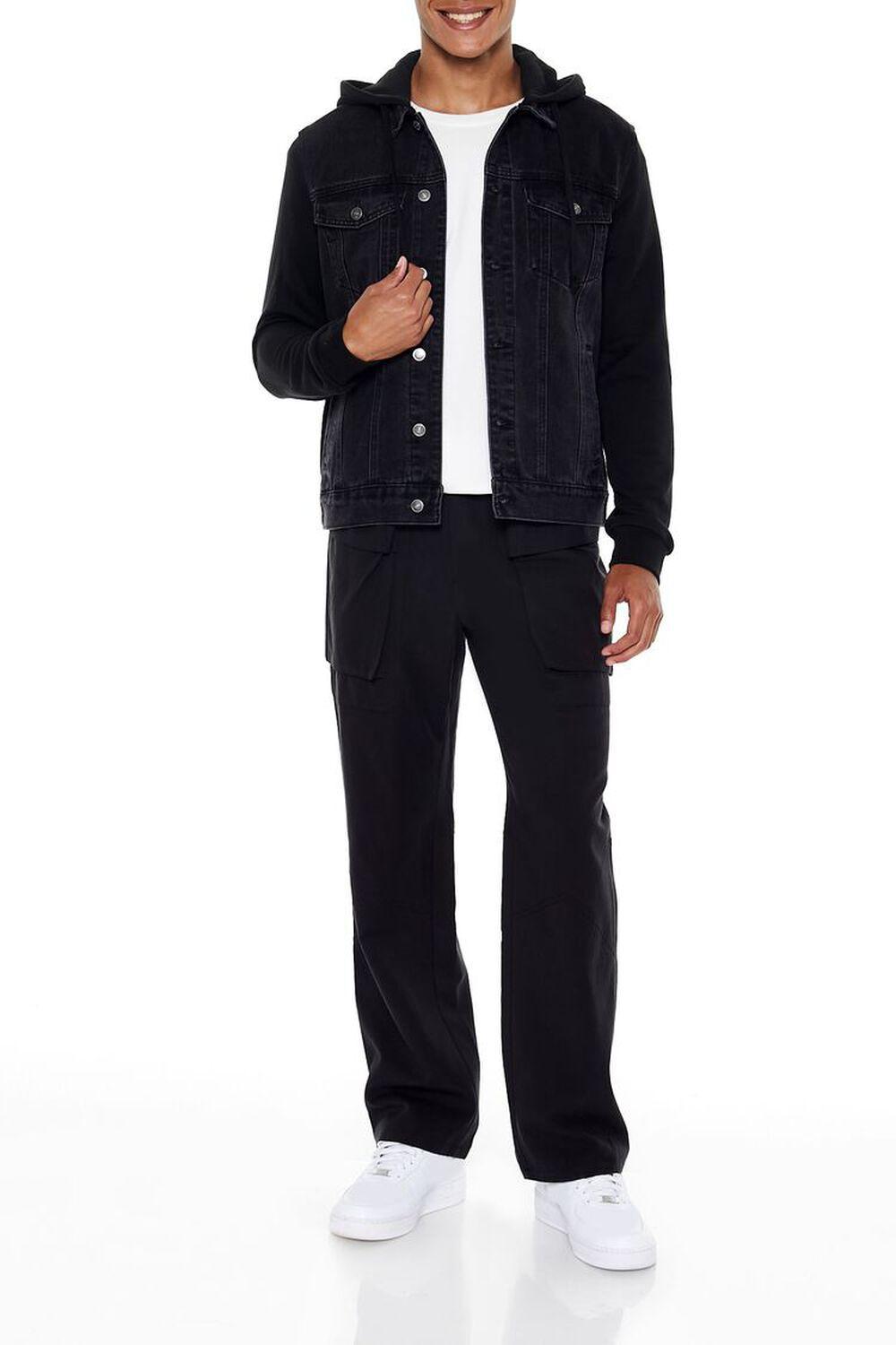 Hooded Denim Trucker Jacket | Forever 21 Product Image