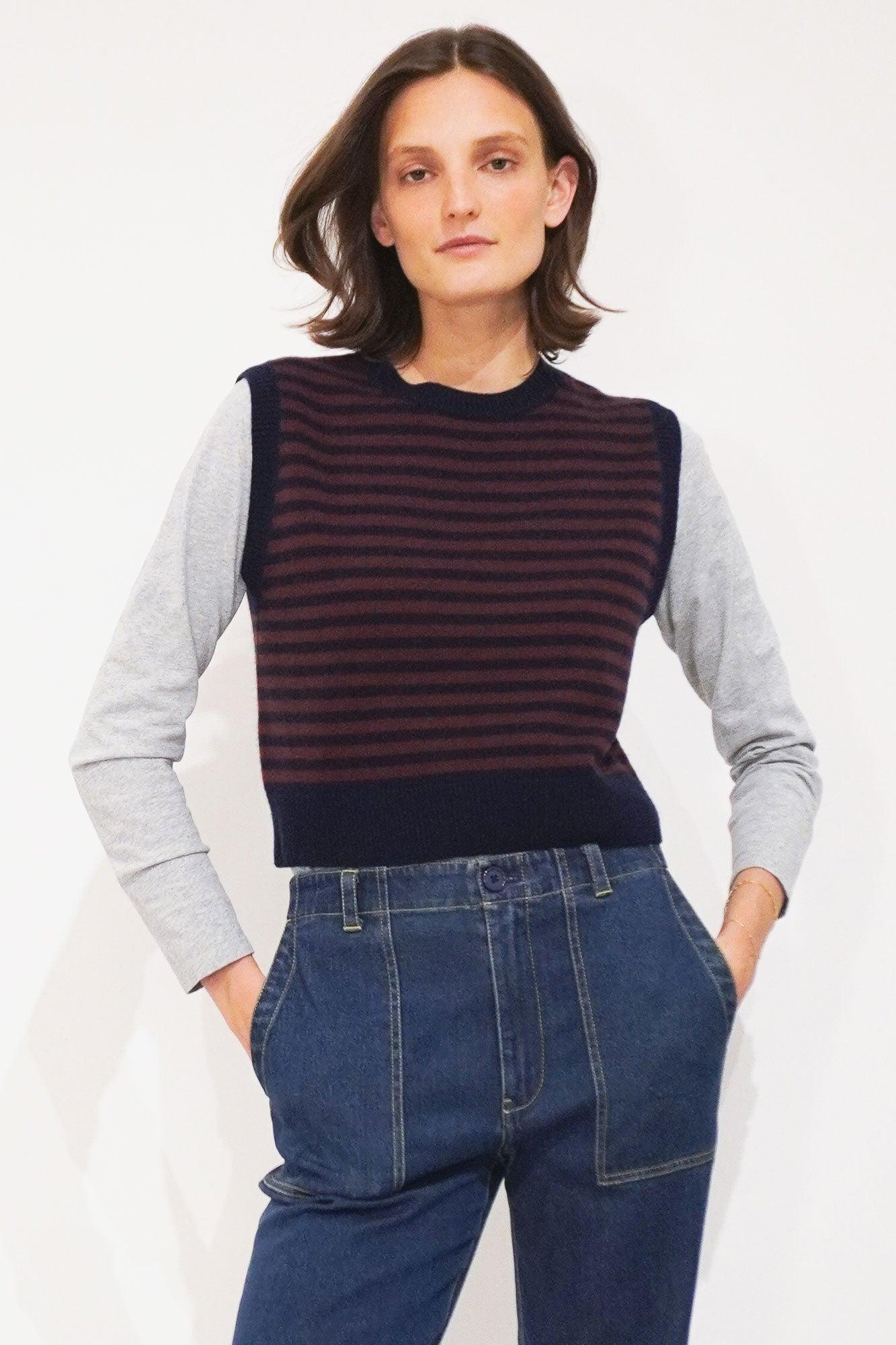 The Sam - Navy/Merlot Female Product Image