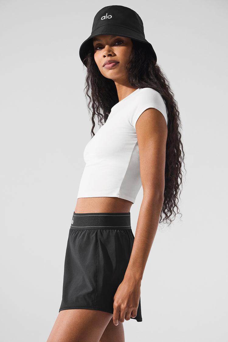 Alosoft Crop Finesse Short Sleeve - White Product Image