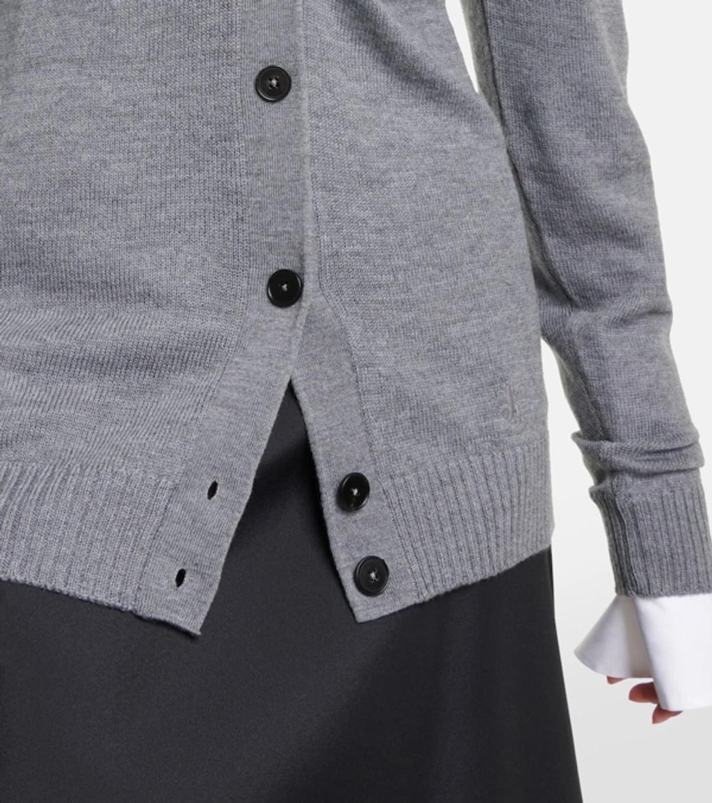JIL SANDER Wool Cardigan In Grey Product Image