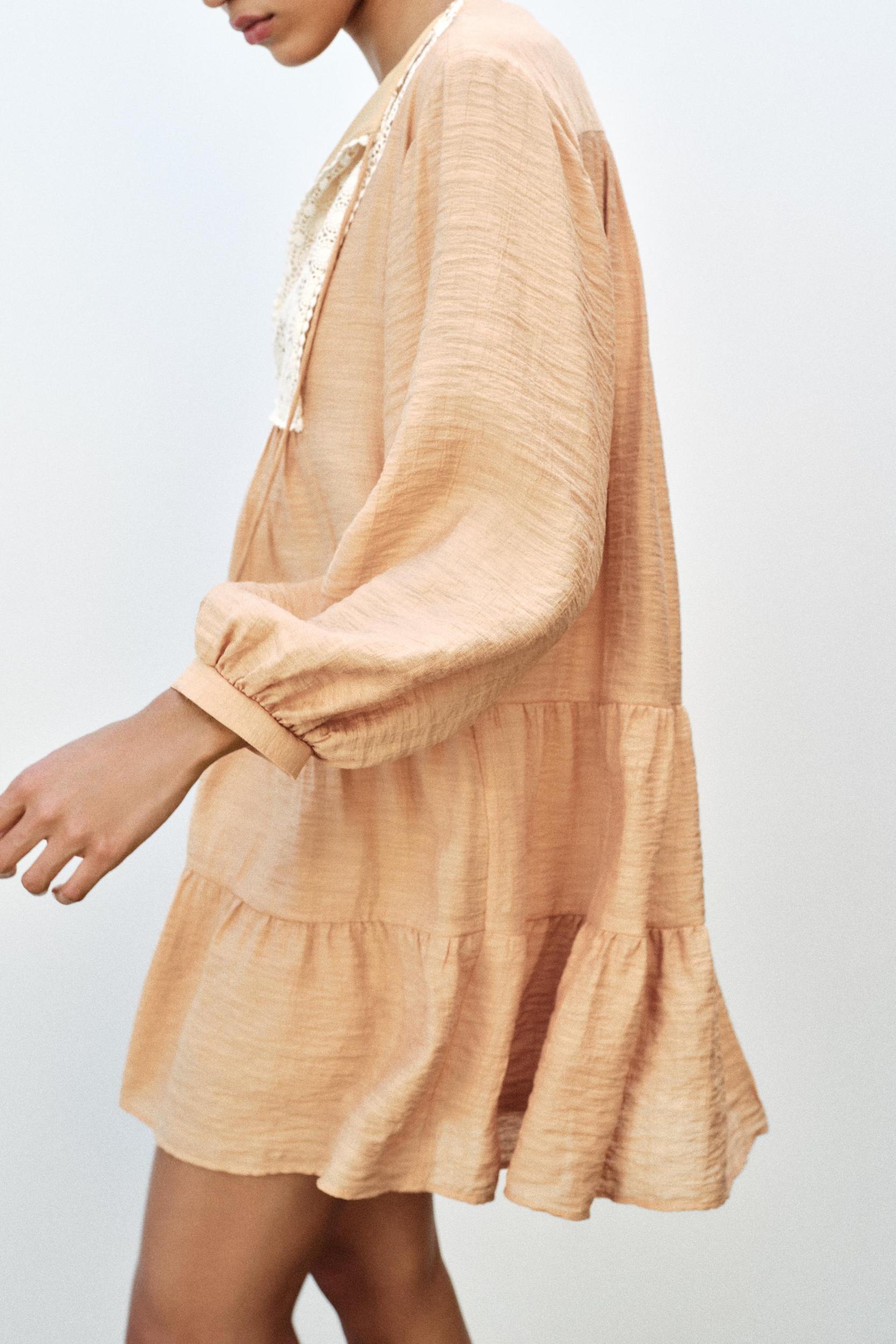 MINI BIB EMBROIDERED DRESS Product Image