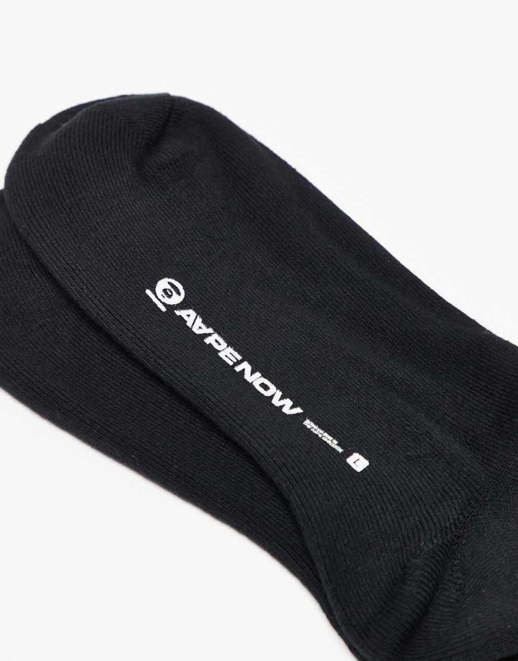 AAPE By A Bathing Ape Logo Socks In Black Product Image