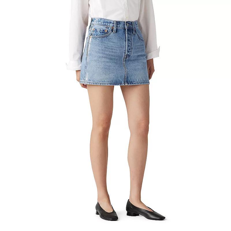 Women's Levi's® A-Line Button Front Mini Skirt, Size: 31(US 12)Medium, Purple Perfect Cord Product Image