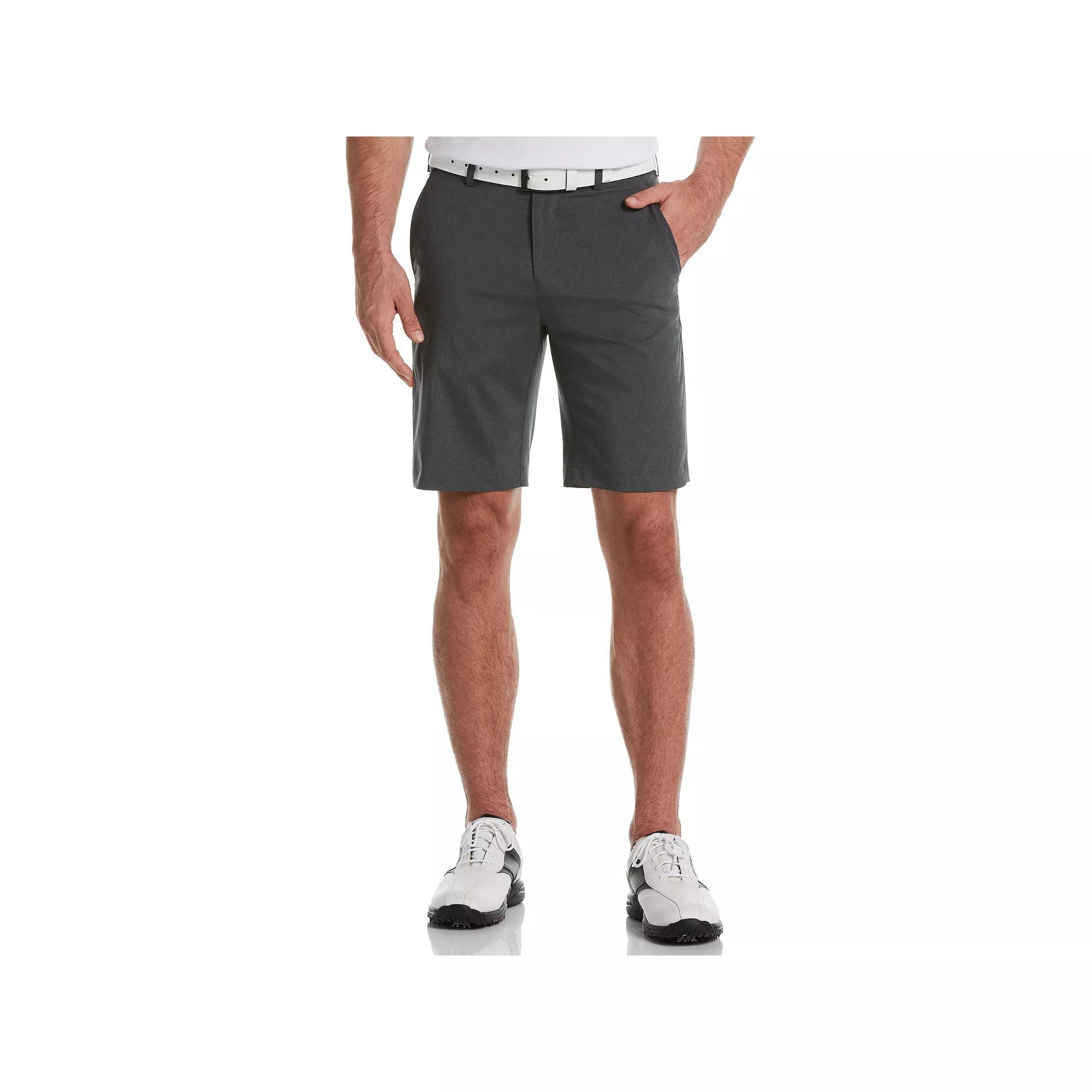 Mens Grand Slam 9 Active Waistband Stretch Golf Shorts Caviar Grey Product Image