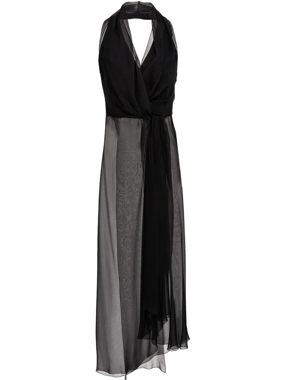 ALBERTA FERRETTI Chiffon Top In Black Product Image