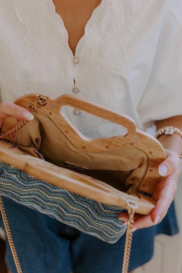 Sunny Days Ahead Woven Purse in Blue Product Image