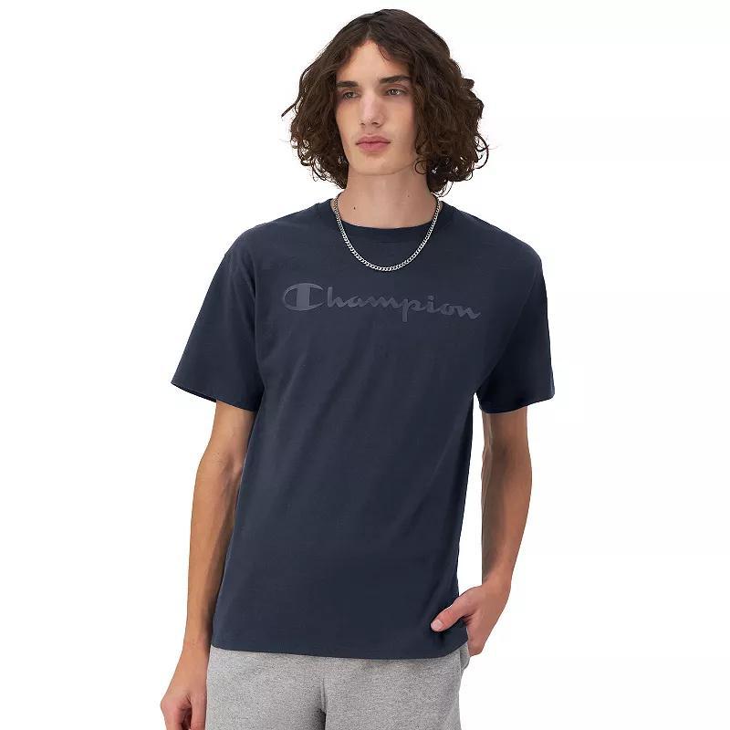 Men's Champion® Logo Tee, Size: Large, Blue Product Image