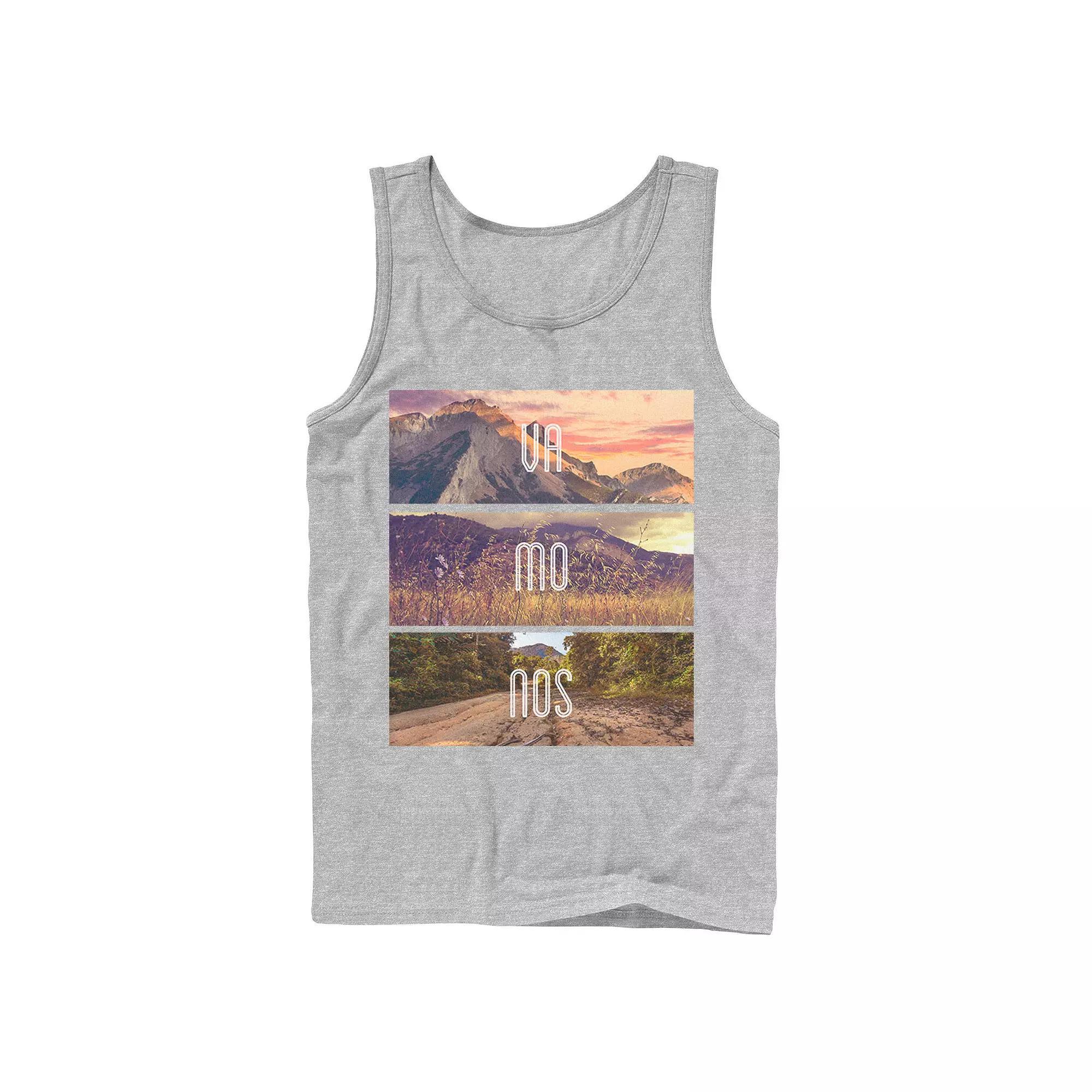 Men's Gonzales Vamonos Lanscape Portrait Stack Tank Top, Size: Large, Athletic Grey Product Image