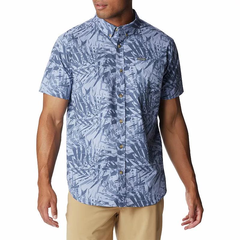 Men's Columbia Rapid Rivers™ Printed Button-Down Shirt, Size: Small, Blue Deserted Product Image