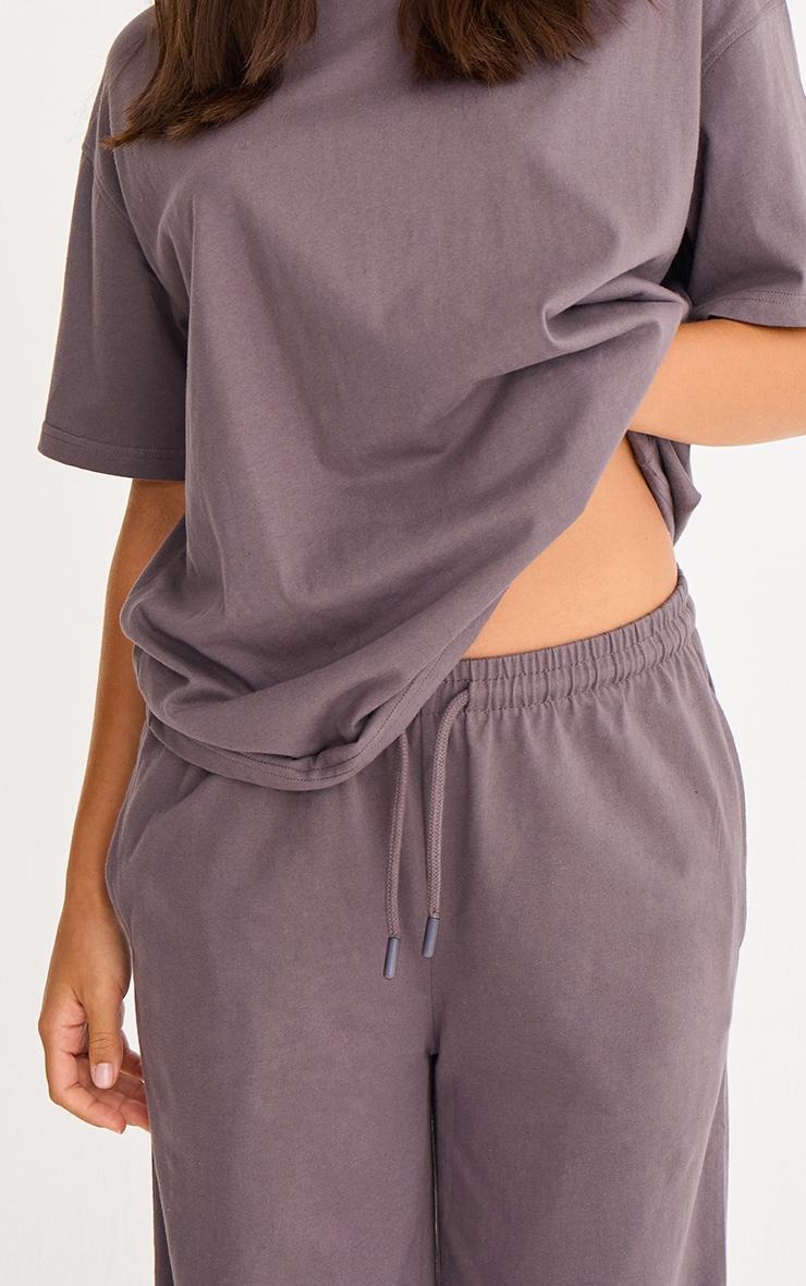 Charcoal Low Rise Wide Leg Pants Product Image
