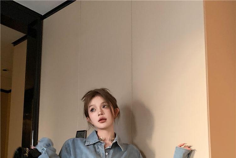 Button-Up Mini Dress Product Image
