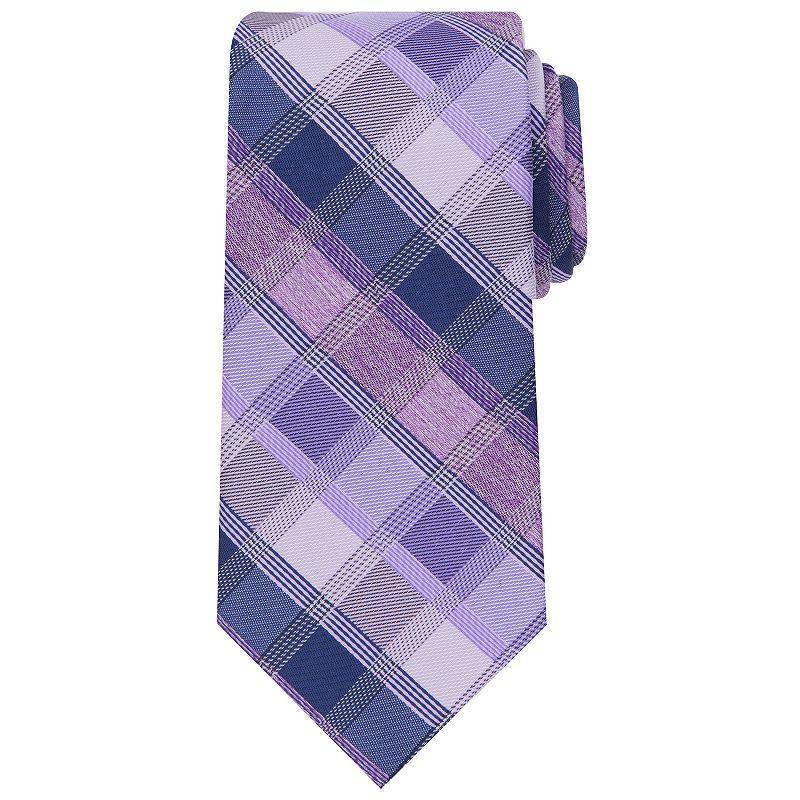 Men's Bespoke Patterned Tie, Purple Windsor Product Image