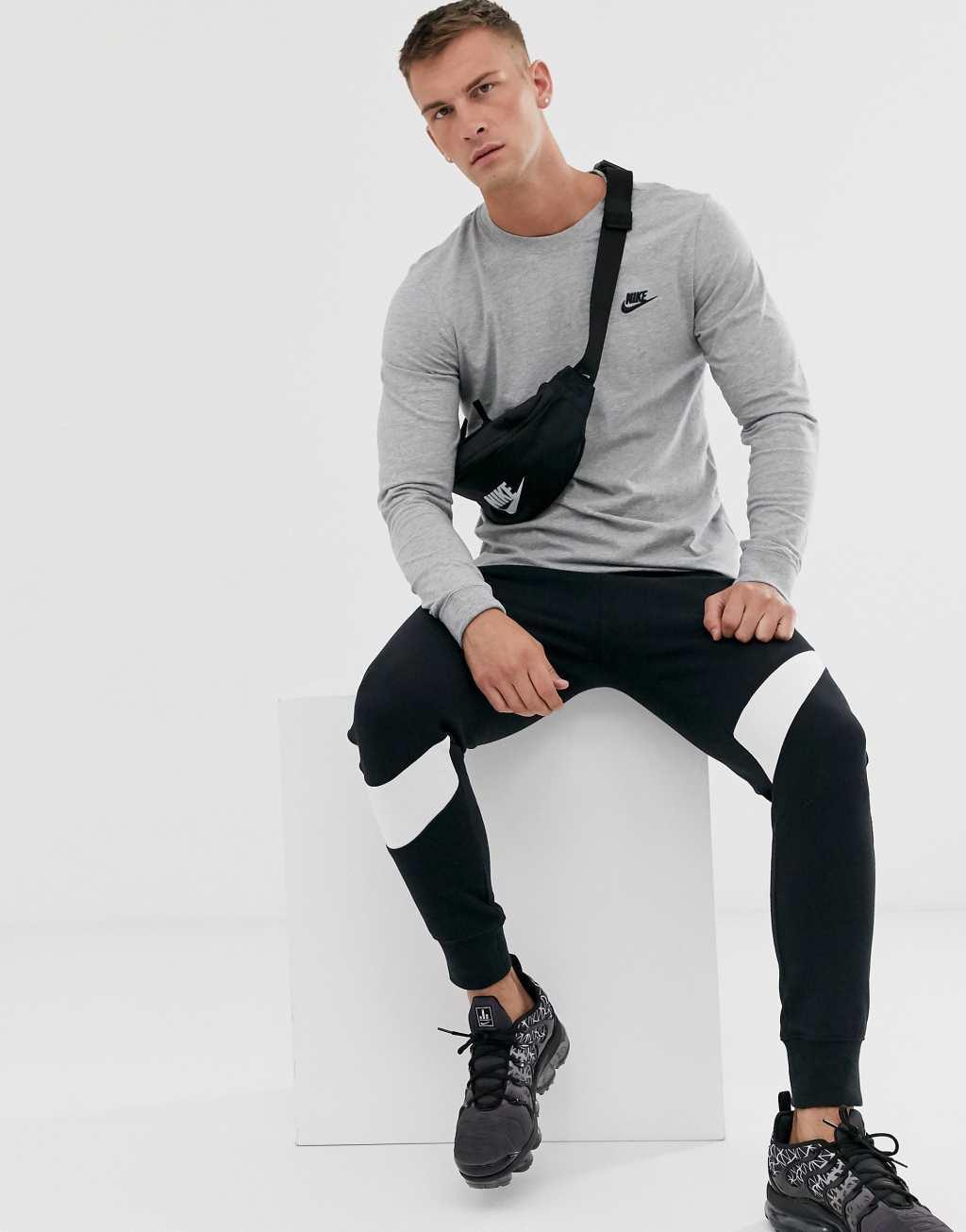 Nike Club long sleeve T-shirt in gray heather Product Image