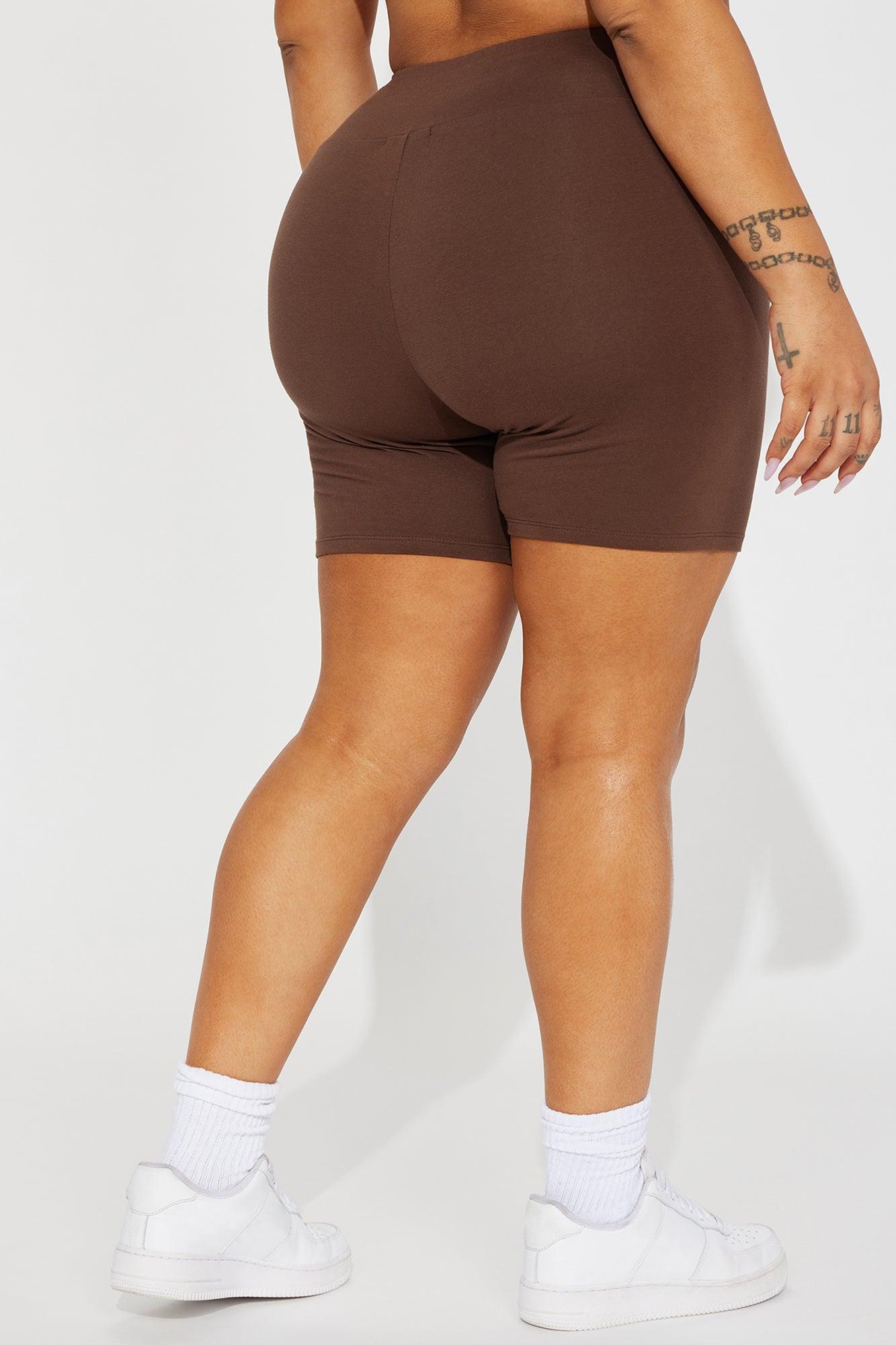 Hailey Biker Shorts - Chocolate Product Image
