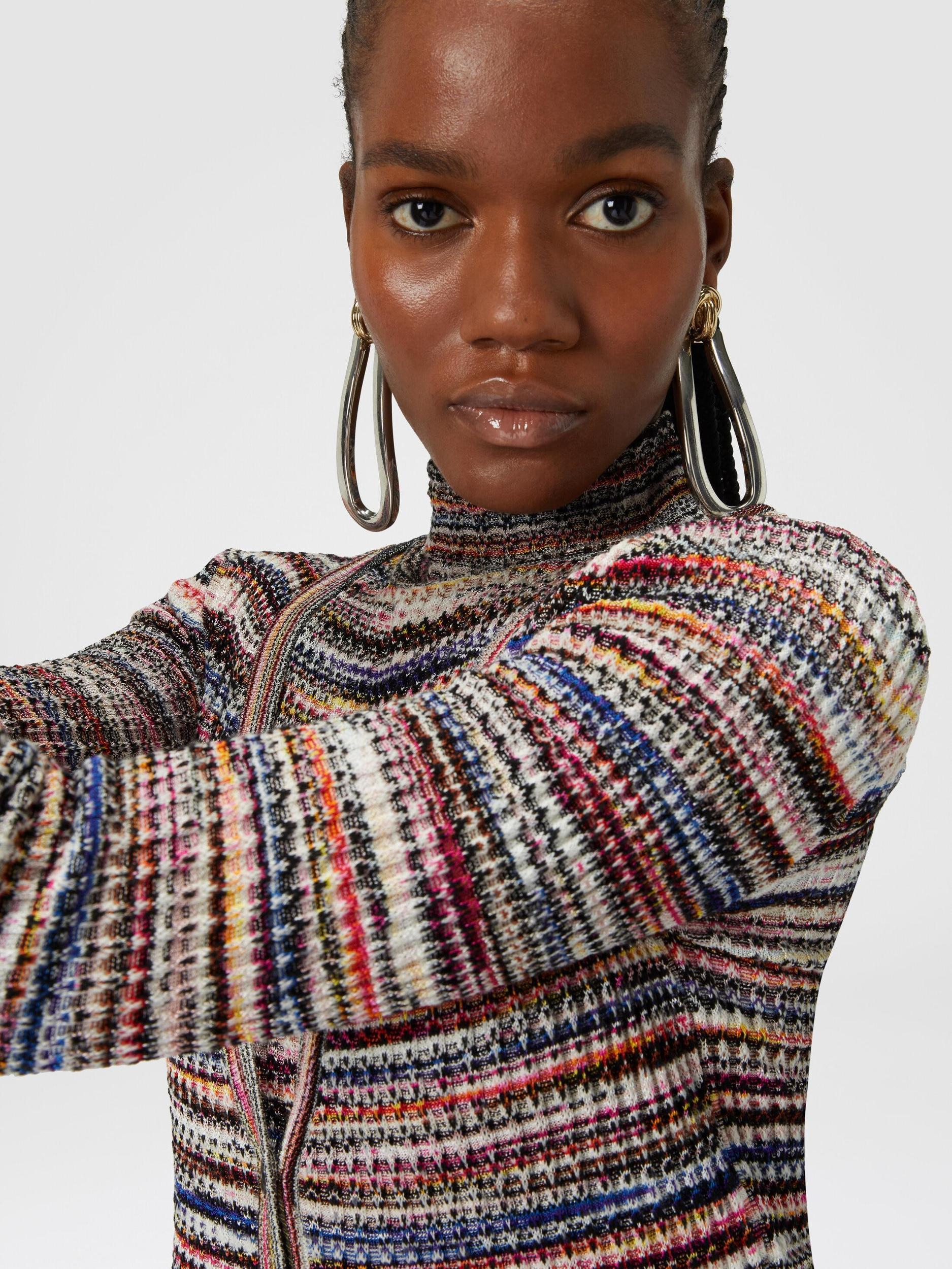 Ribbed viscose and wool slub cardigan Product Image