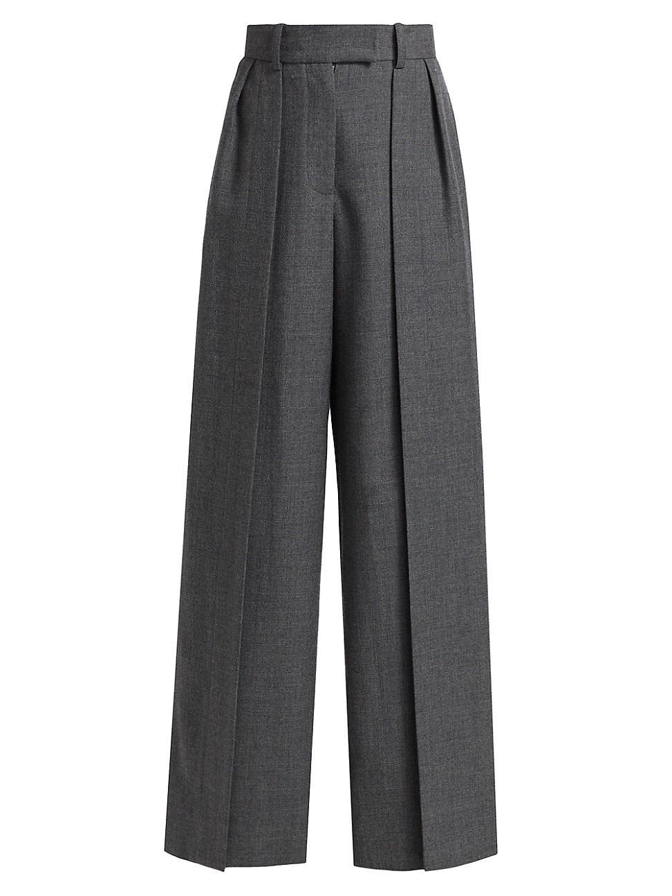 Womens May Wool High-Rise Wide-Leg Pants Product Image