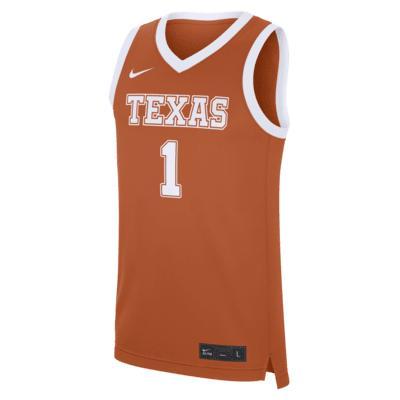 Men's Nike #1 Texas Orange��Texas Longhorns Road Replica Jersey, Size: Medium, Team Product Image