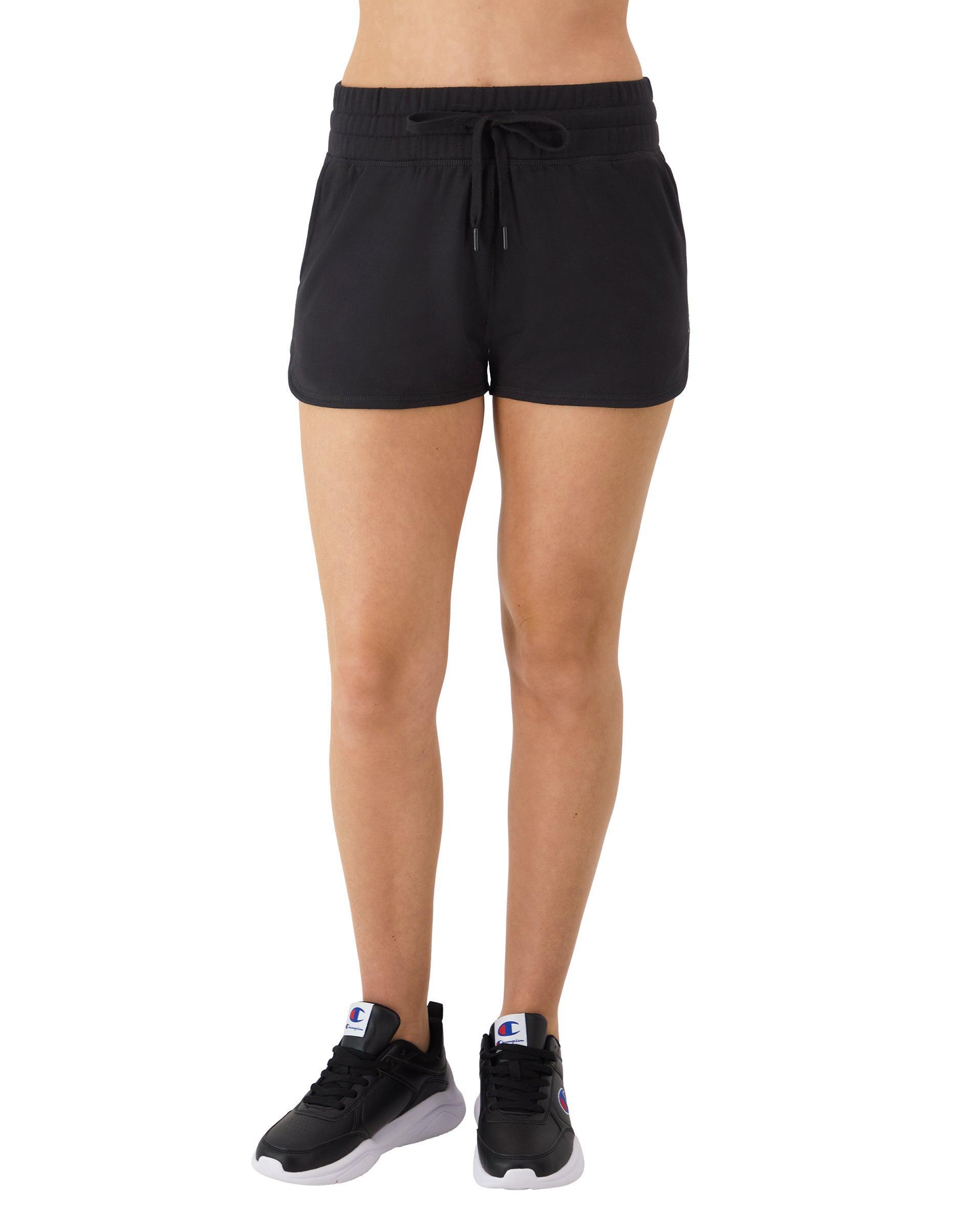 Womens Champion Soft Touch Shorts, C Logo, 2.5 Black 2XL Product Image