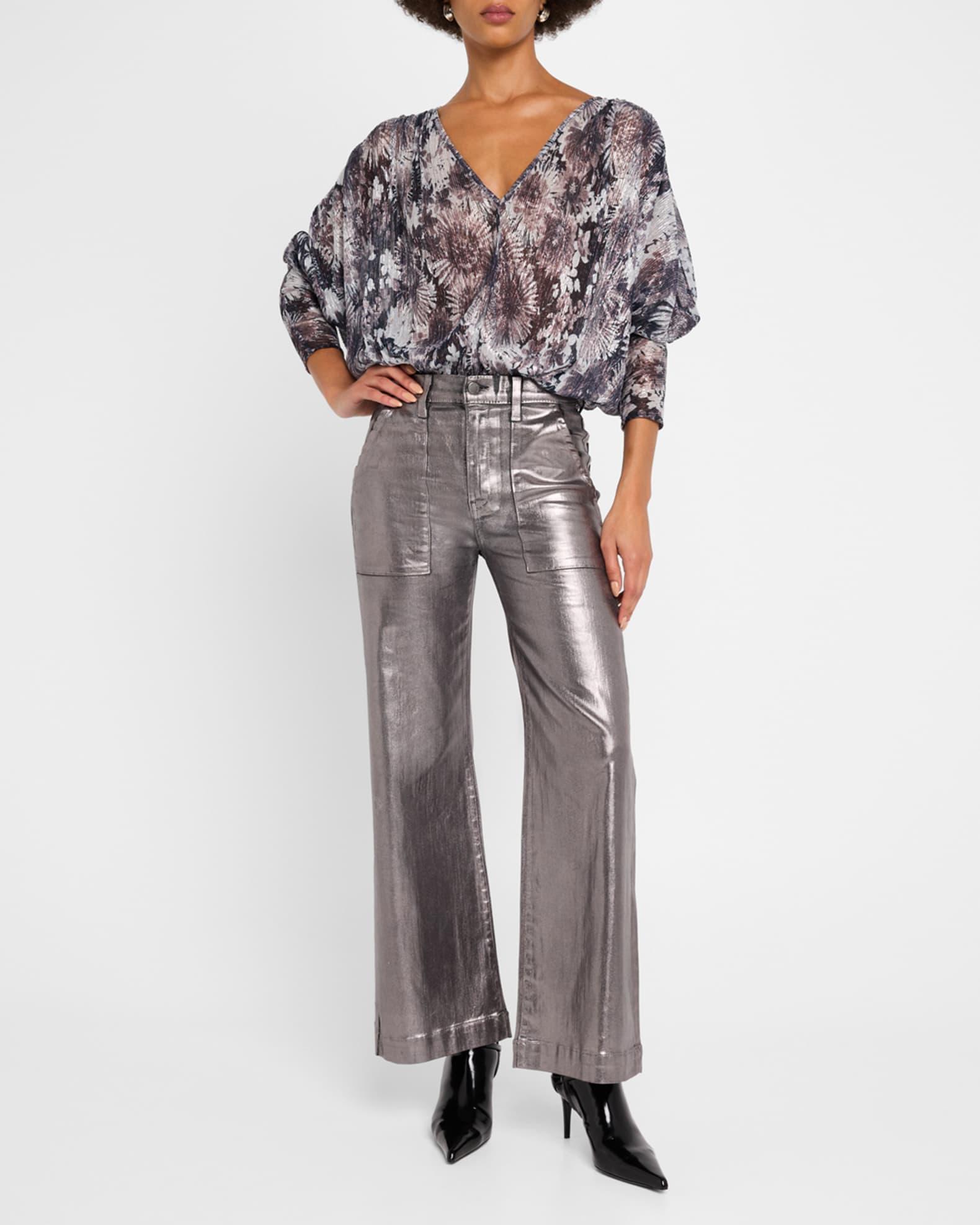 Margot Metallic Floral Long-Sleeve Bodysuit Product Image