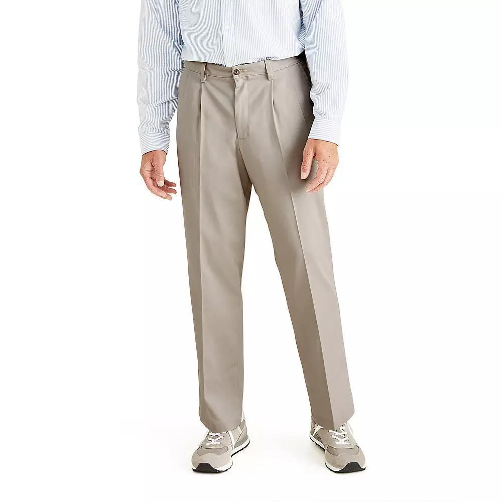 Big & Tall Dockers® Stretch Easy Khaki Classic-Fit Pleated Pants, Men's, Size: 44X34, Black Product Image