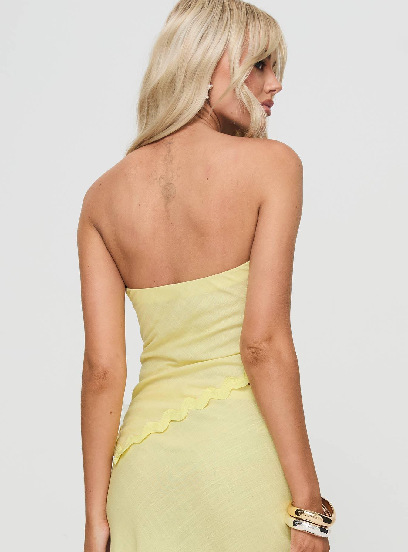 Sunburst Strapless Top Yellow Product Image