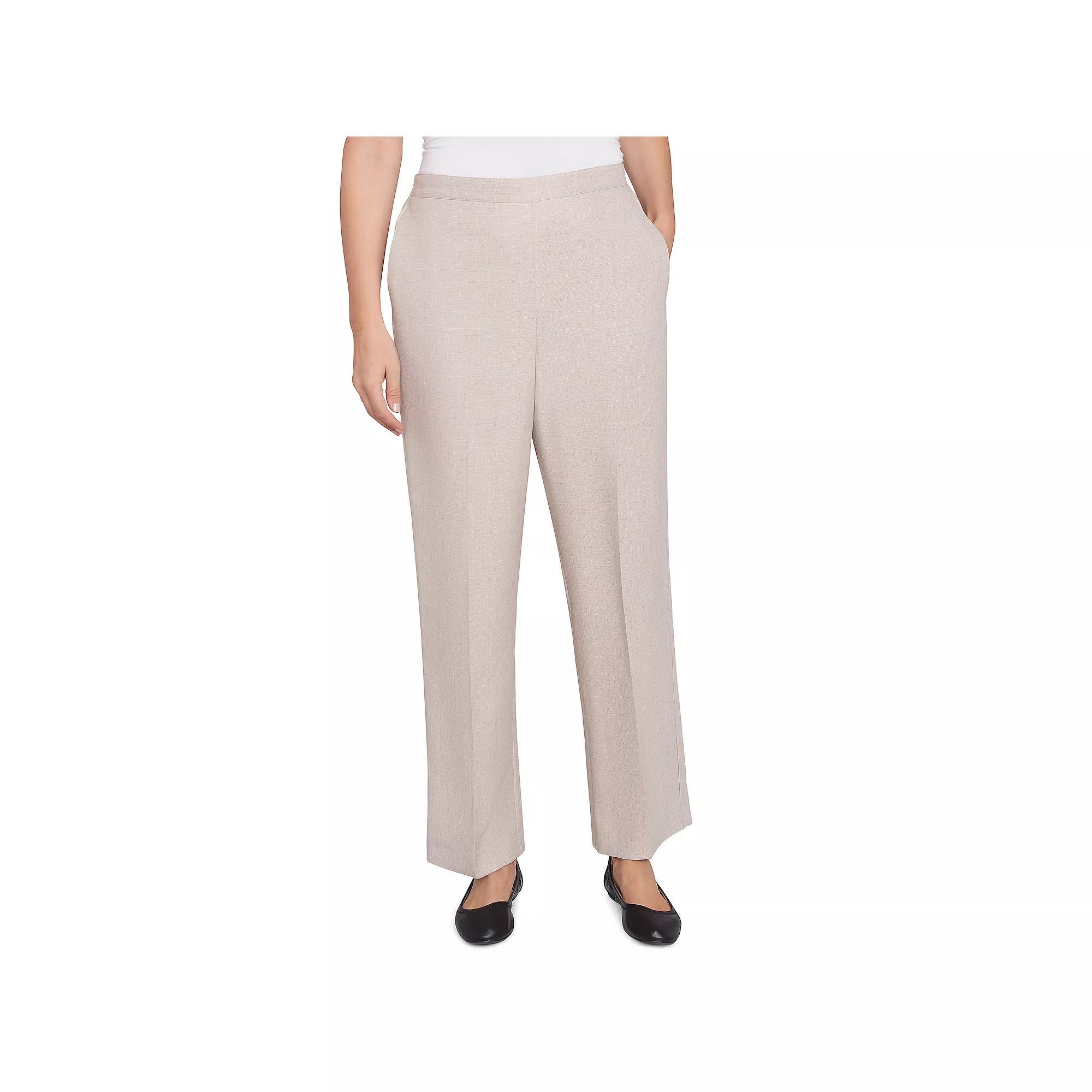 Women's Alfred Dunner Relaxed Linen Short Length Pants, Size: 12, Green Product Image
