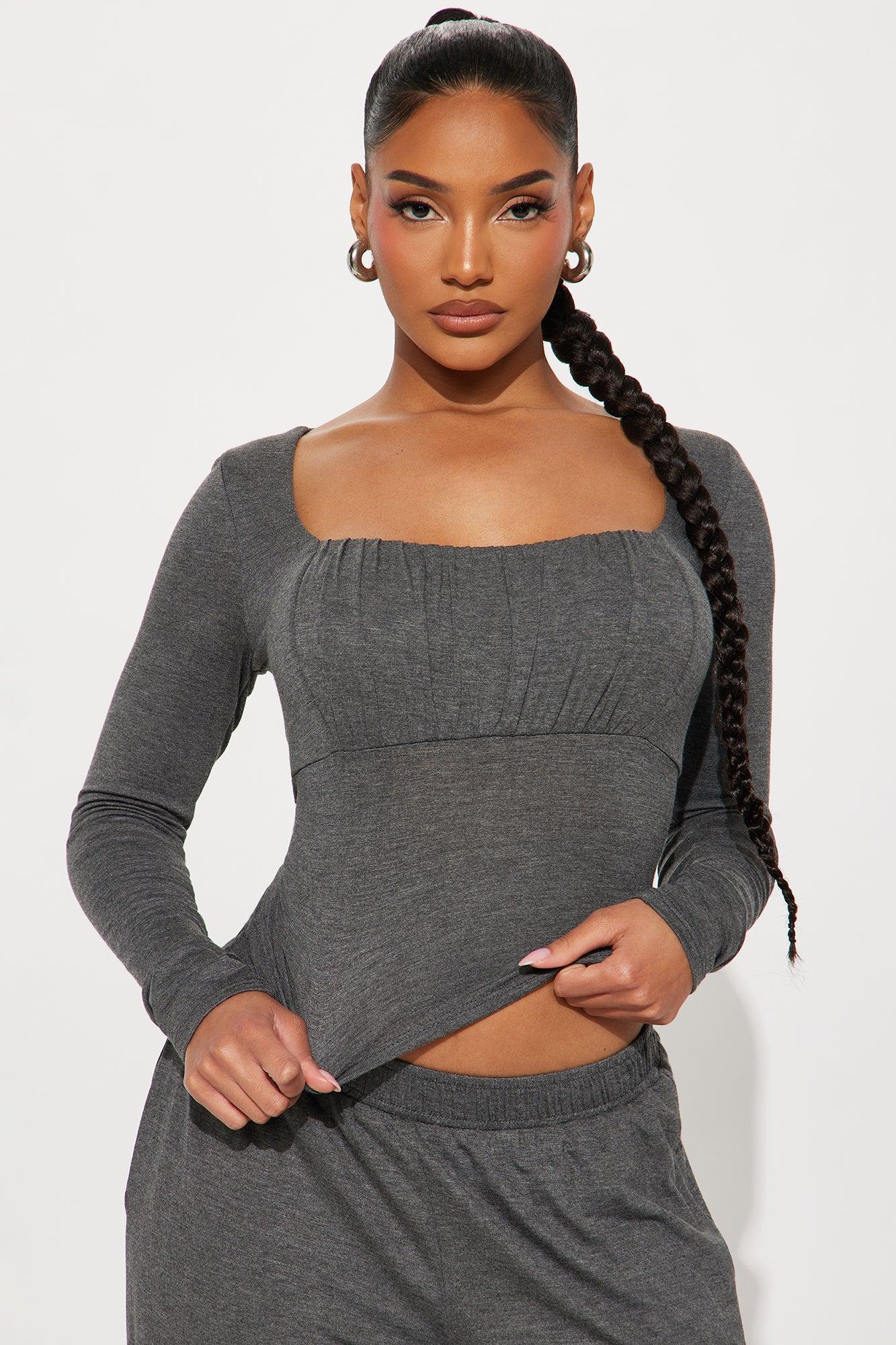 Celine Pant Set - Charcoal Product Image