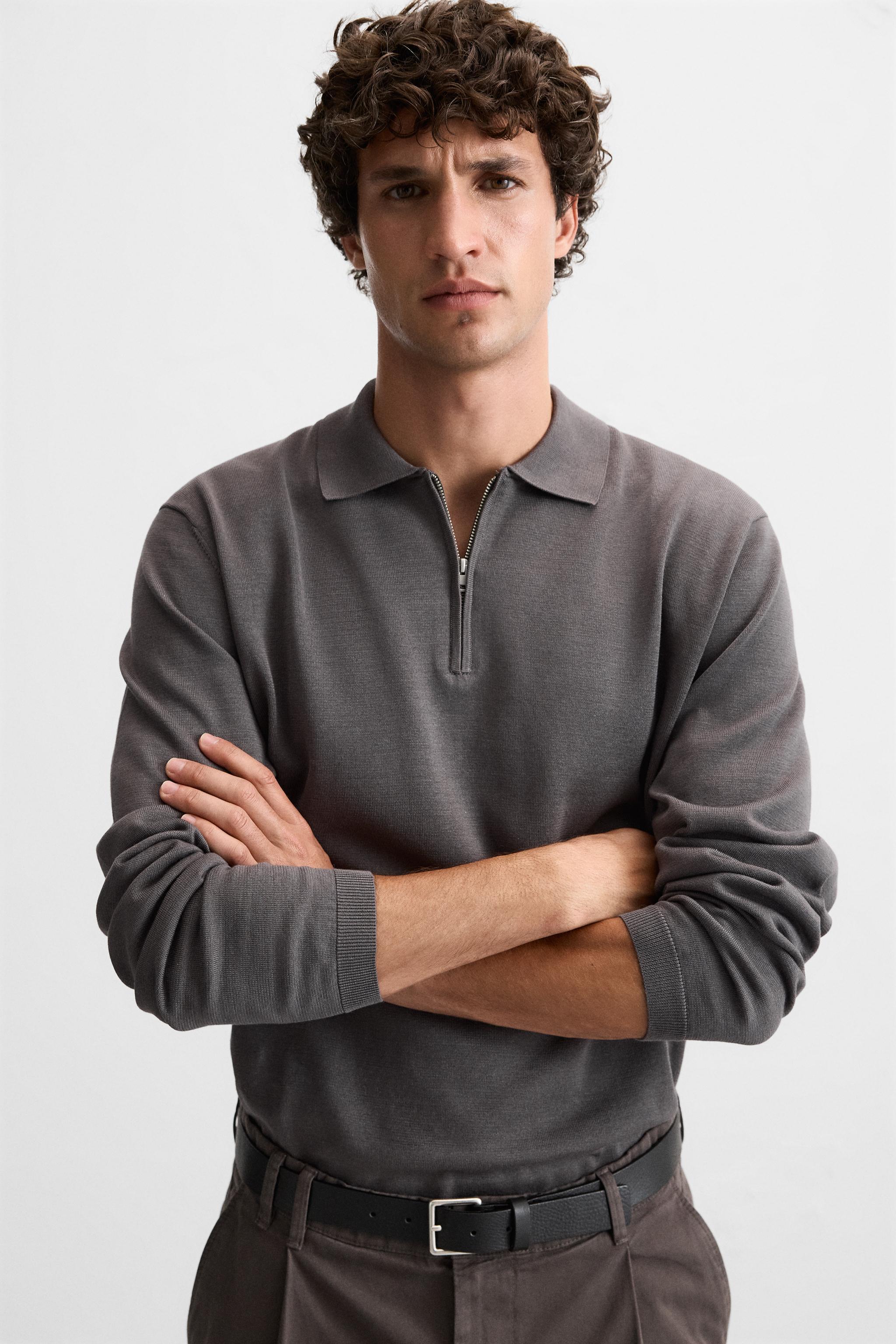 QUARTER ZIP KNIT POLO Product Image