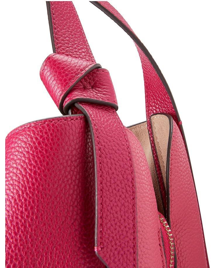 Knott Croc Embossed Leather Medium Crossbody Tote Product Image