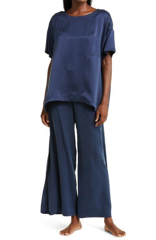 Washable Silk Tee Pant Set Product Image