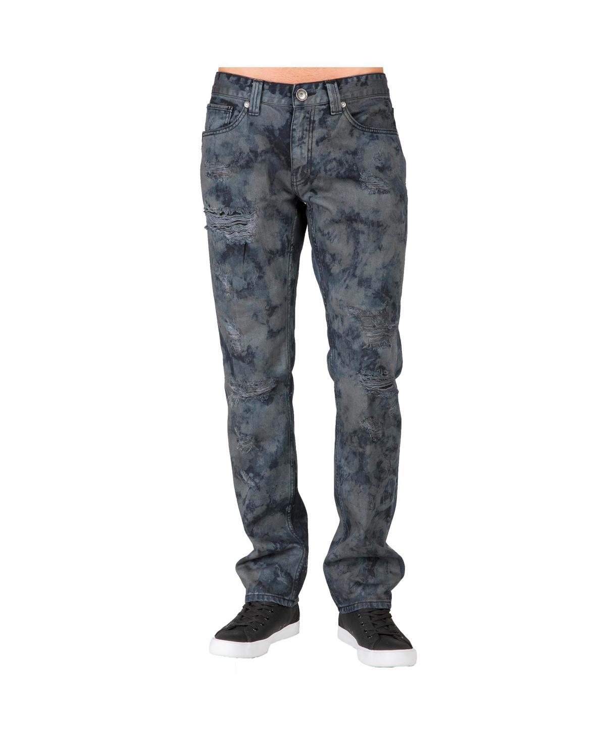 Level 7 Mens Artisan Crafted Vintage Wash Slim Straight Premium Jeans Product Image