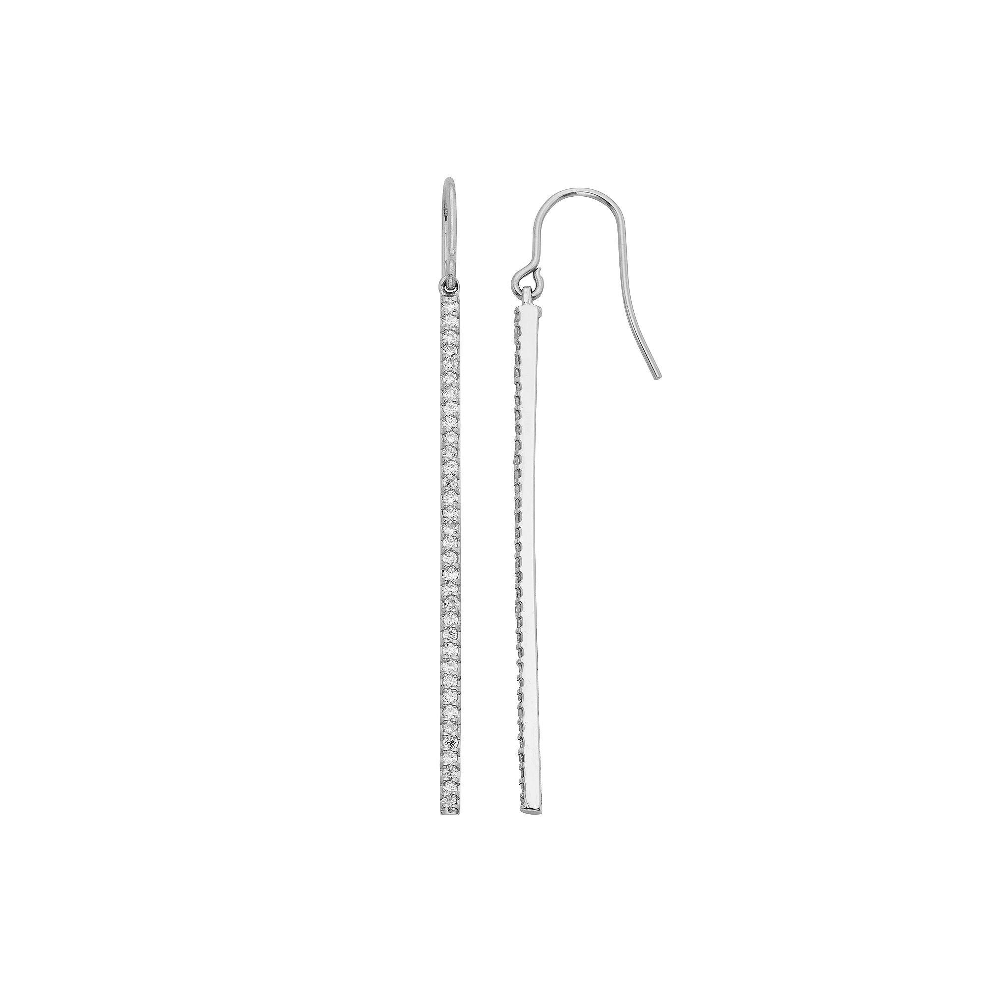 1 Carat T.W. Diamond 14k Gold Stick Drop Earrings, Women's, Yellow Product Image