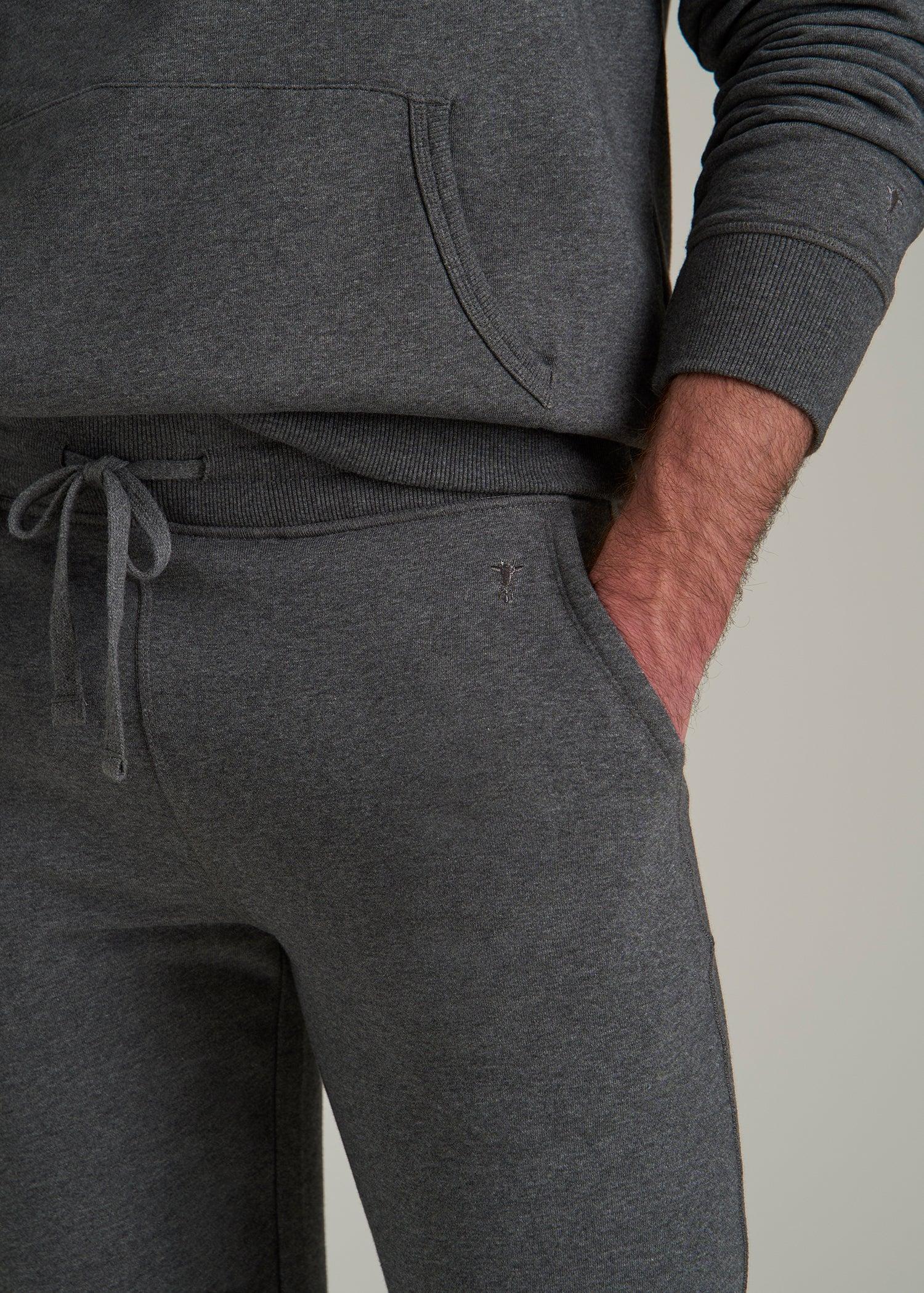 Wearever 2.0 Fleece Sweatpants for Tall Men in Charcoal Mix Product Image