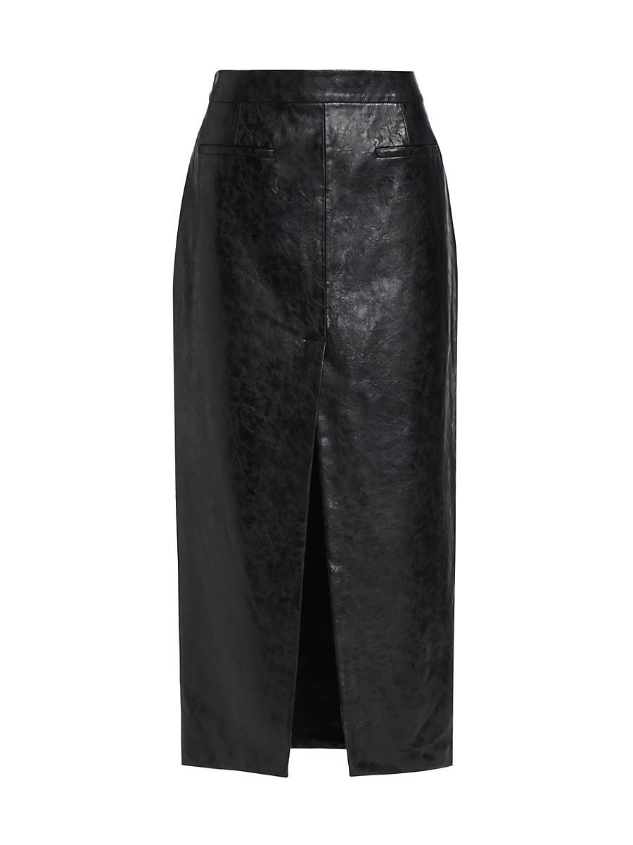 Womens Yvette Faux-Leather Maxi Skirt Product Image