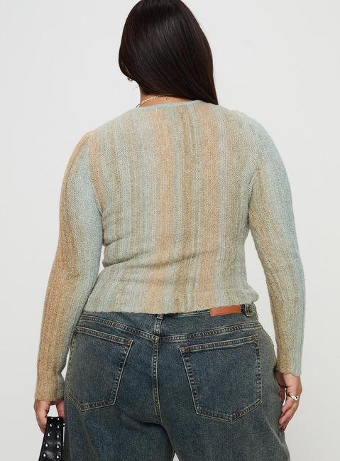 Cardenas Long Sleeve Top Green Curve Product Image