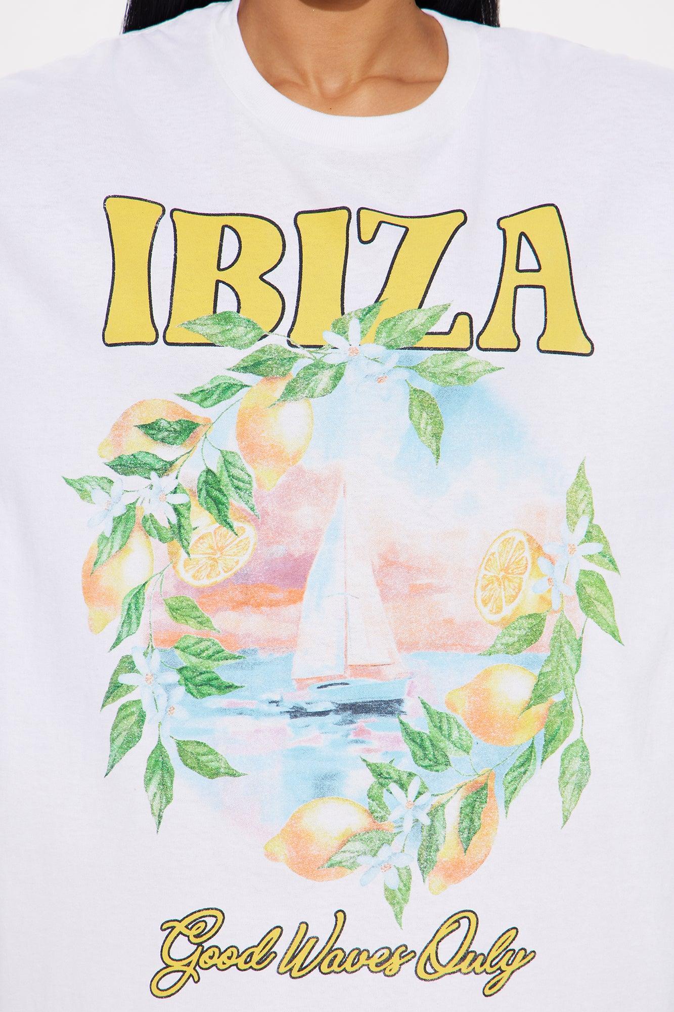 Ibiza Sunsets Oversized Tee - White Product Image