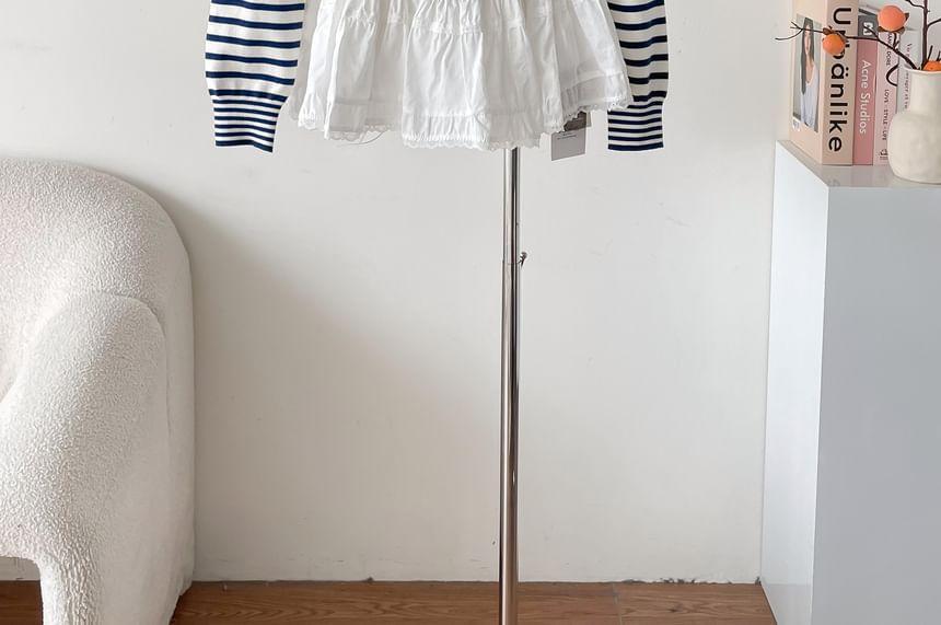 Round Neck Striped Cardigan Product Image