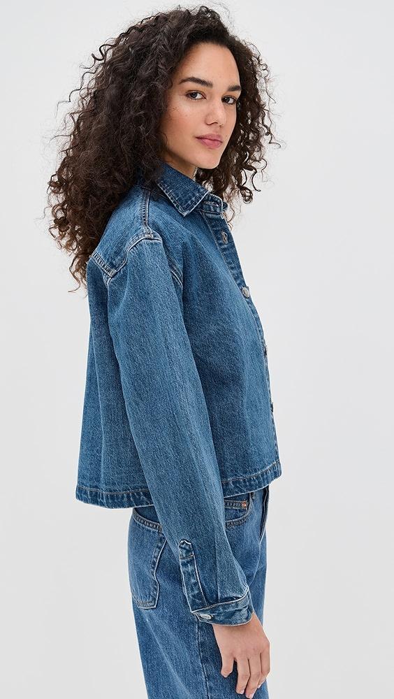 PARKE Cropped Denim Long Sleeve | Shopbop Product Image