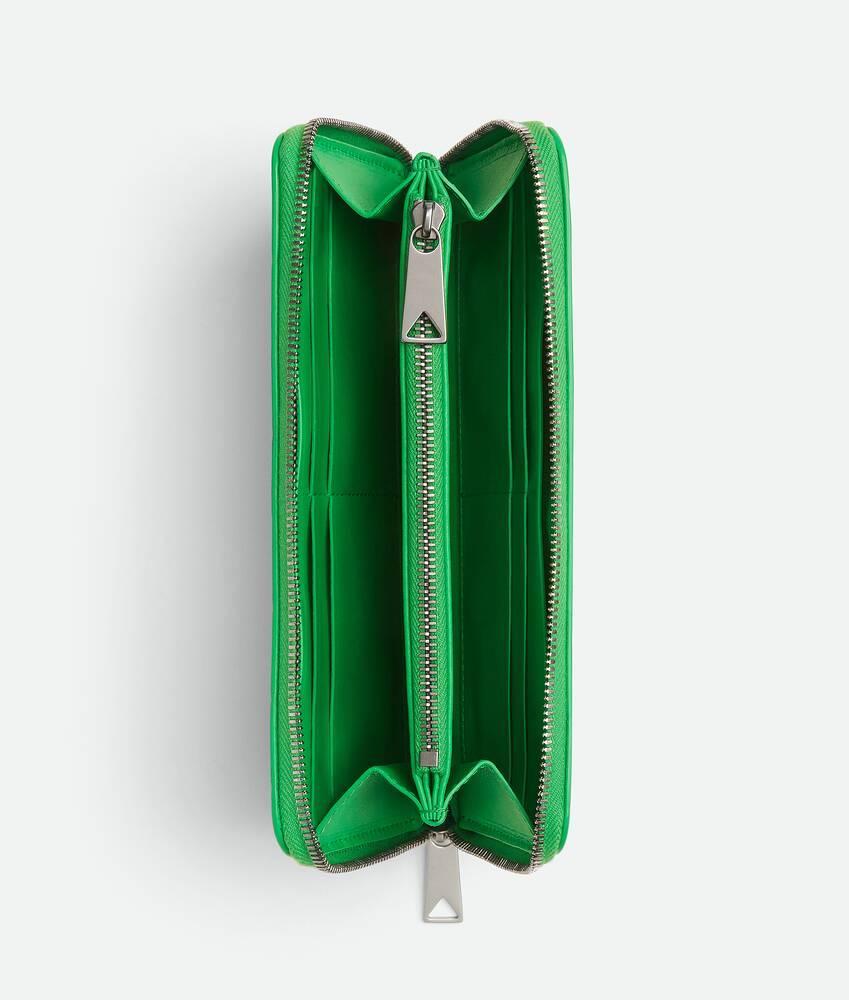 Men's Intrecciato Zip Around Wallet in Parakeet Product Image