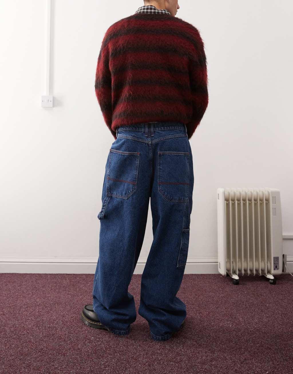 COLLUSION carpenter jeans in bright wash Product Image