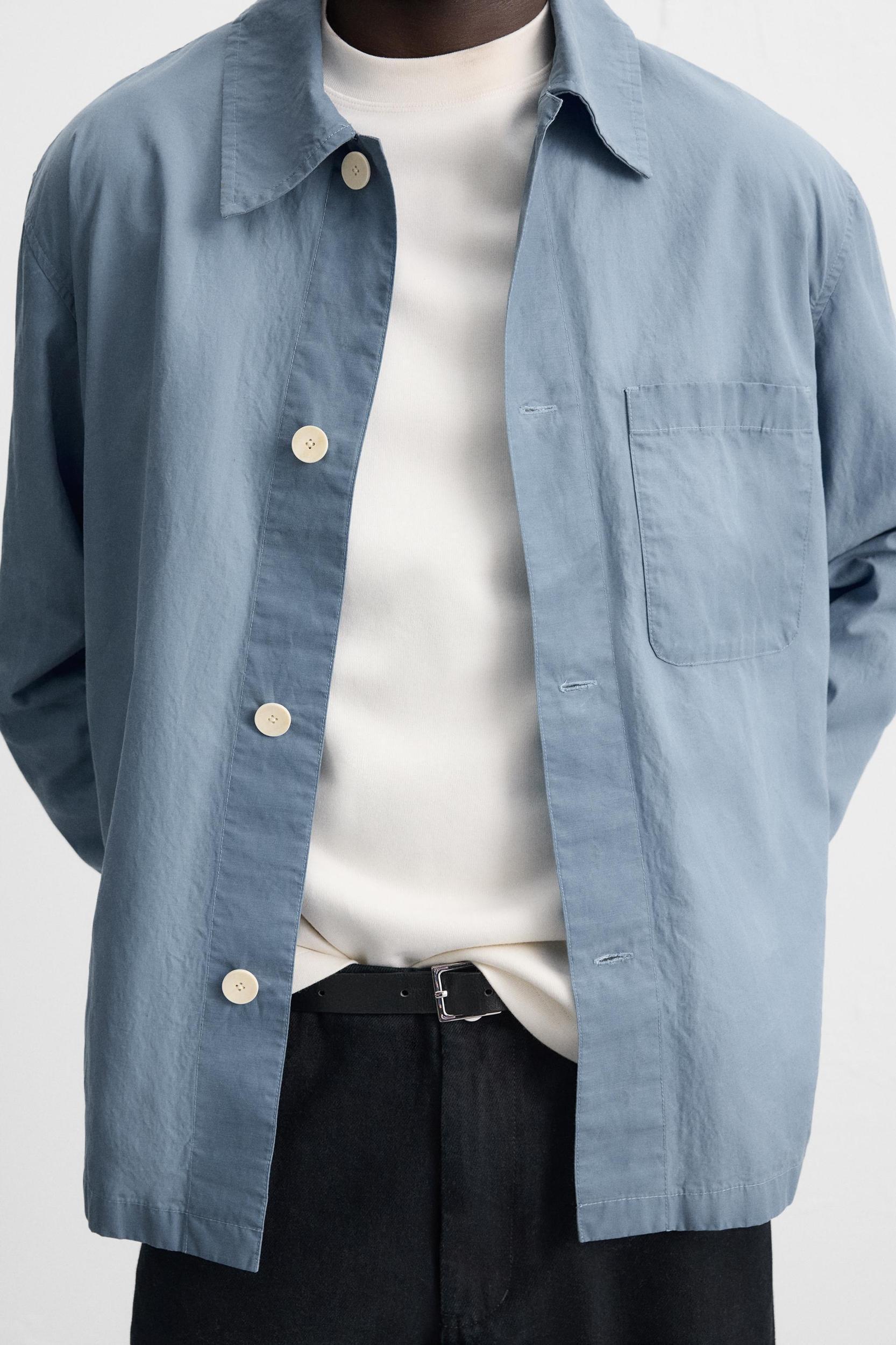 WAXED EFFECT OVERSHIRT Product Image