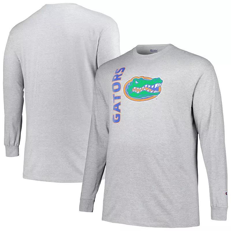 Men's Champion Heather Gray Florida Gators Big & Tall Mascot Long Sleeve T-Shirt, Size: 5XB, Grey Product Image